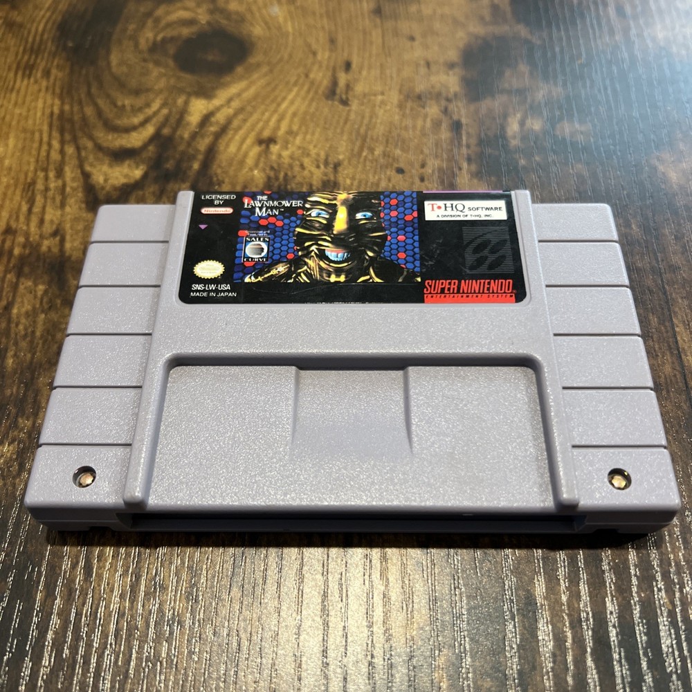 Snes Super Nintendo Lawnmower Man Polished Contacts Tested Guaranteed