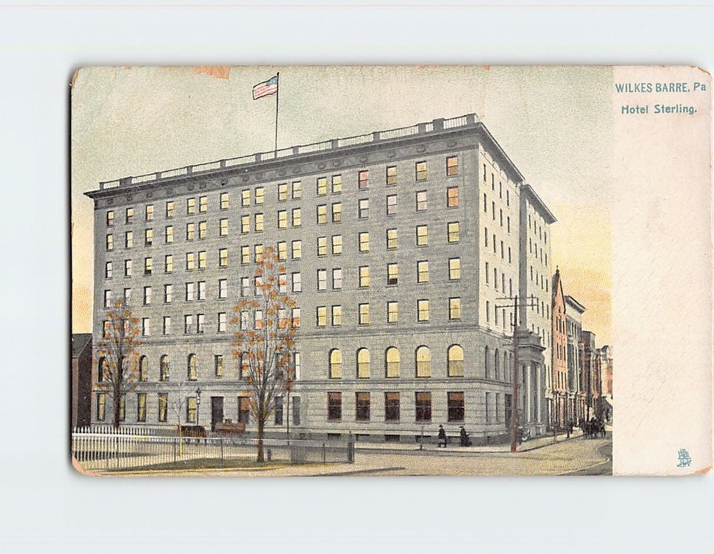 Postcard Hotel Sterling Wilkes-Barre Pennsylvania USA
