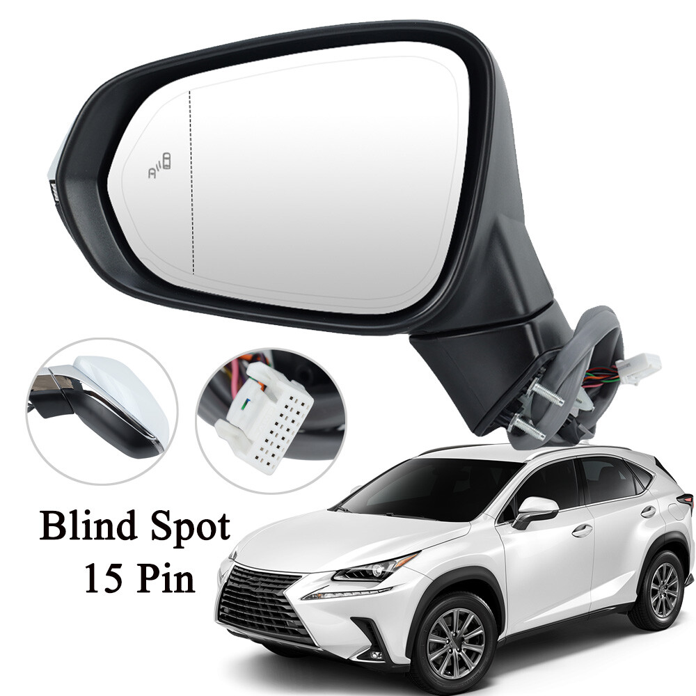 Lexus NX200t NX300 300h 2015-2021 Left Driver Side Mirror with Blind Spot White