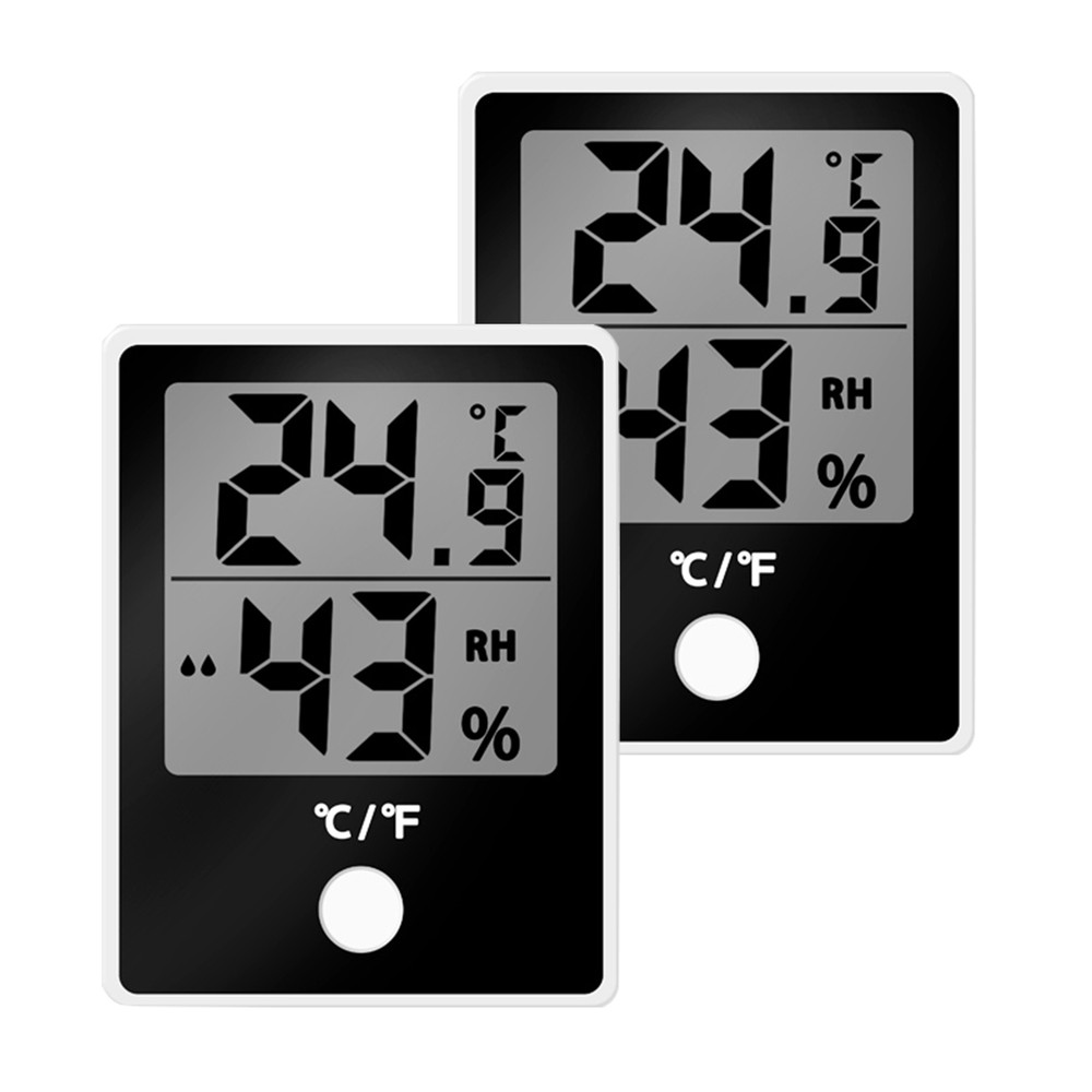 2pcs Indoor Hygrometer  LCD Digital Thermohygrometer Weather T5M4