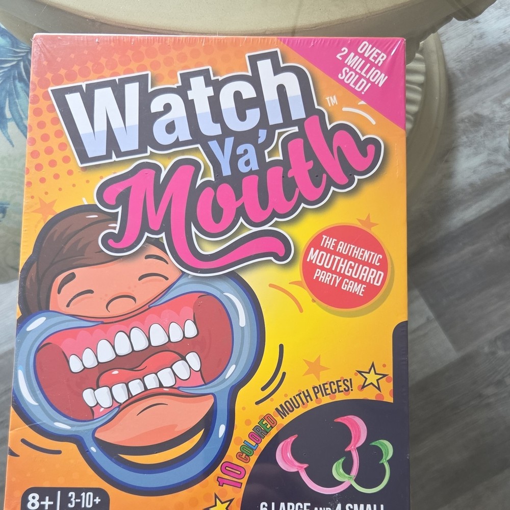 Watch Ya' Mouth Party Game 10 Mouth Pieces 143 Cards 60 Second Timer Humor