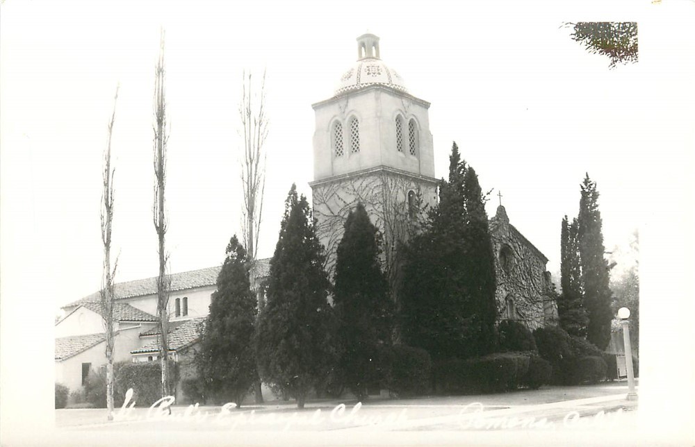 CA, Pomona, California, Saint Paul's Episcopal Church, Los Angeles Photo, RPPC