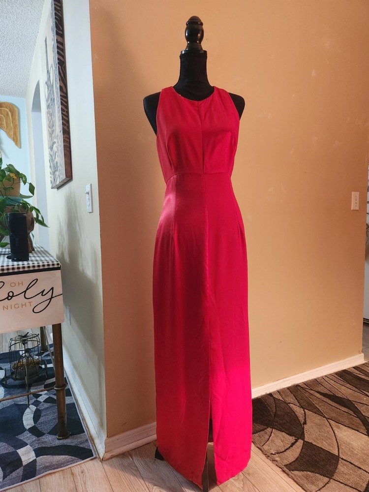 Maxi Dress... RED evening dress with cutouts.  size 8 NWT