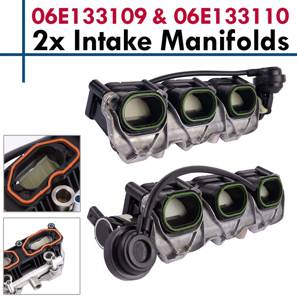2x Intake Manifolds for Audi 3.0 TFSI S4 S5 A6 A7 Q5 Q7 06E133109 06E133110