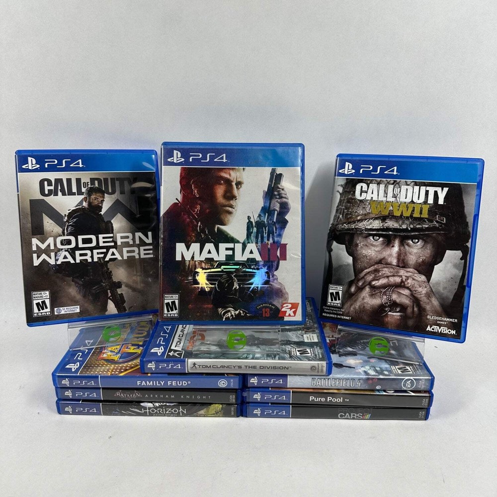 Lot of 10 Sony PlayStation 4 PS4 Games (Call of Duty, Mafia III, and More!)