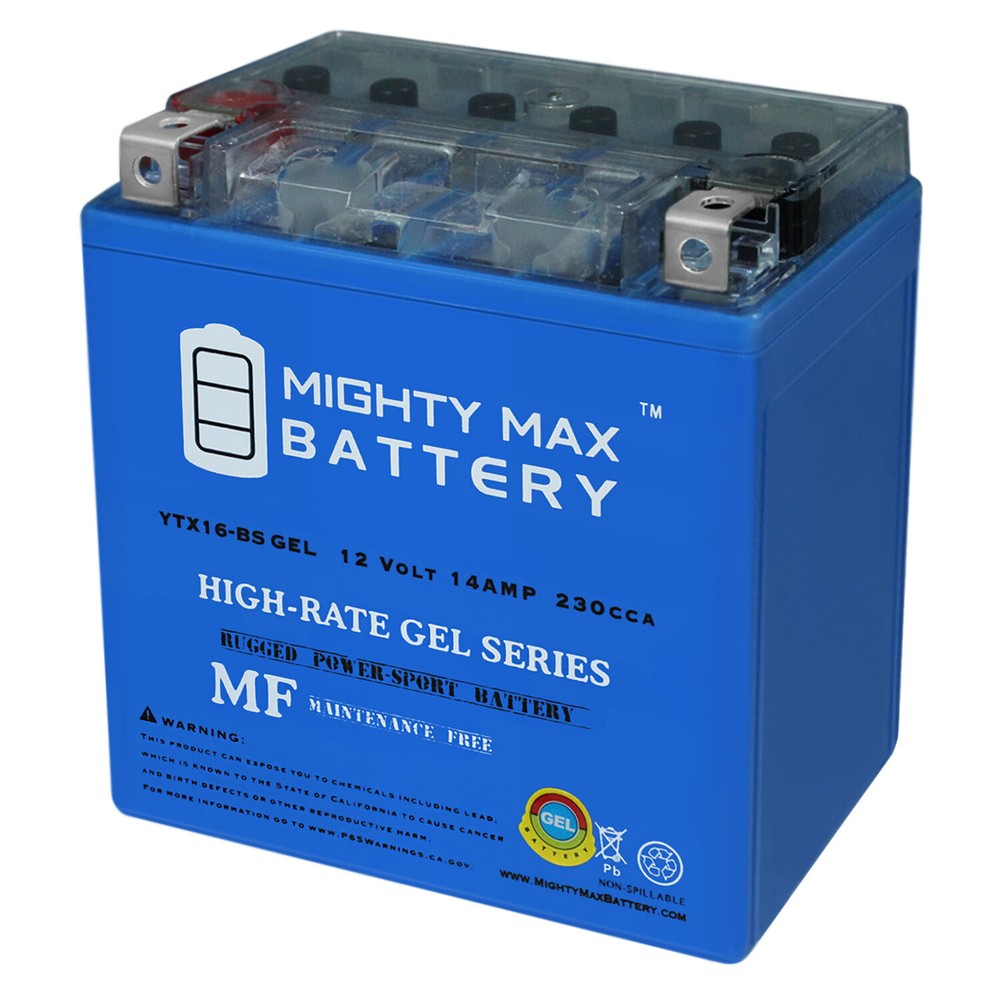 Mighty Max YTX16-BS GEL Battery for Suzuki VS1400GL Intruder GLP S83 1995-1996