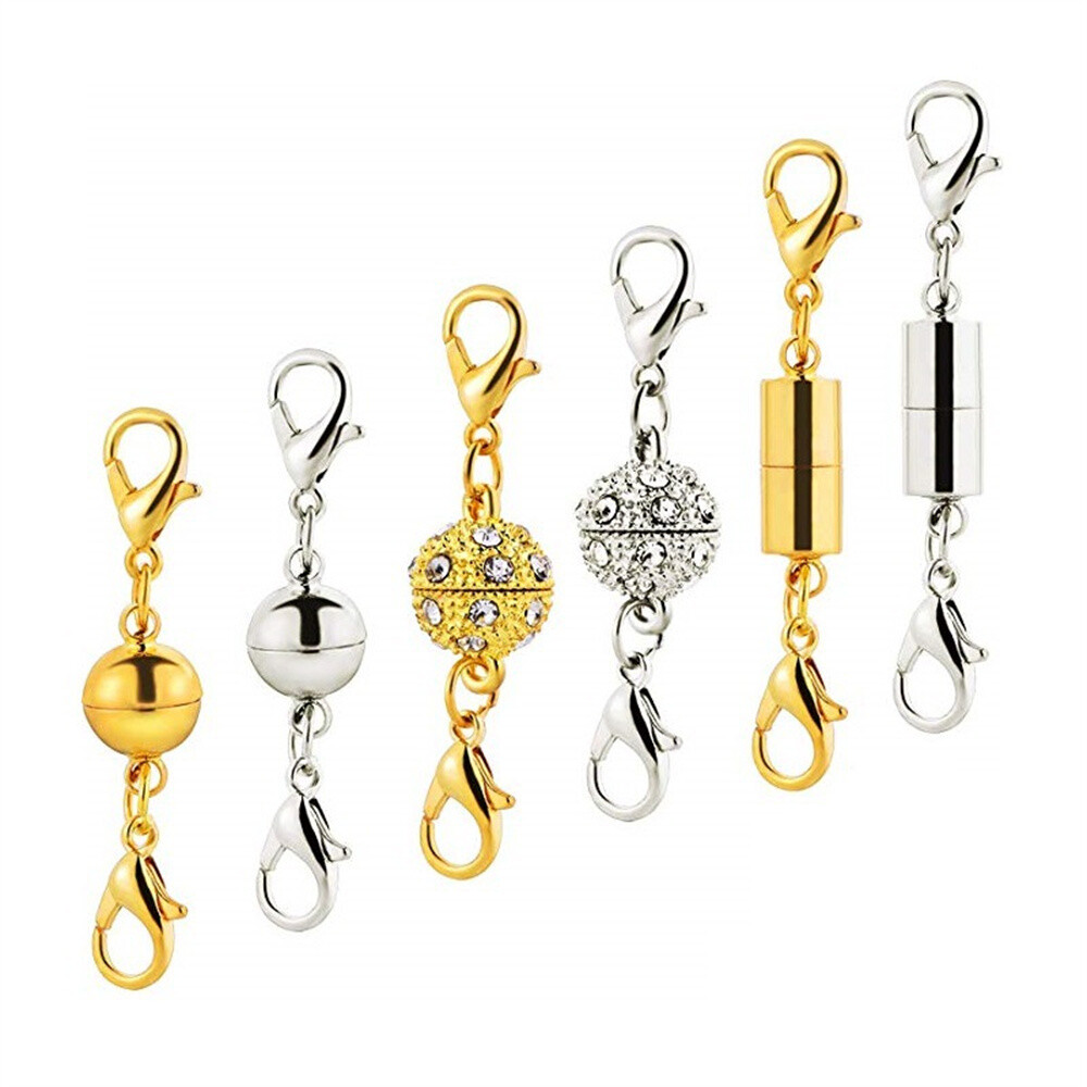 6Pcs Magnetic Clasps Hooks Bracelet Necklace Connectors DIY Jewelry Making Clasp