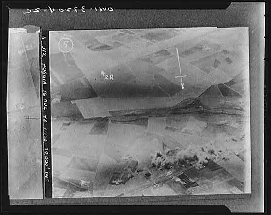 Photo:Aerial View Farm Fields Rural Landscape 1940s Photograph Print