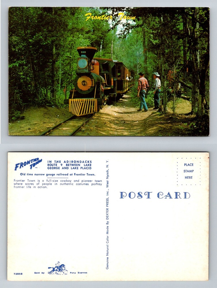 North Hudson, NY-New York, Frontier Town Narrow Gauge Train Vintage Postcard