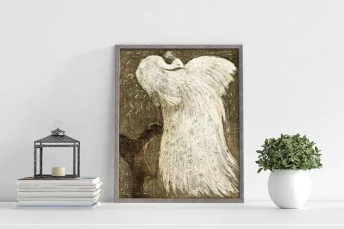 Artful Peacock Bird Wall Art poster Choose your Size