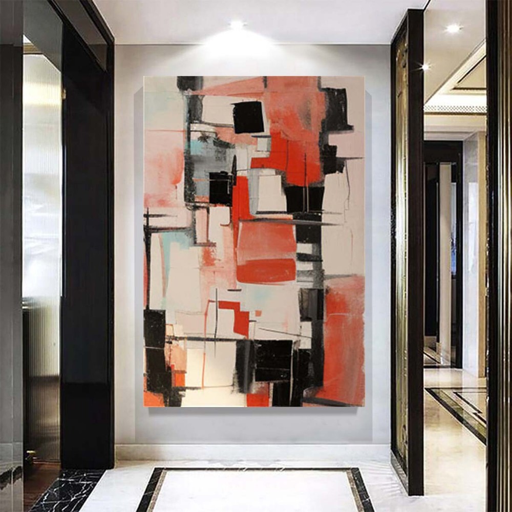 Hand-painted Oil Painting Abstract Decorative Painting For Living Room balck