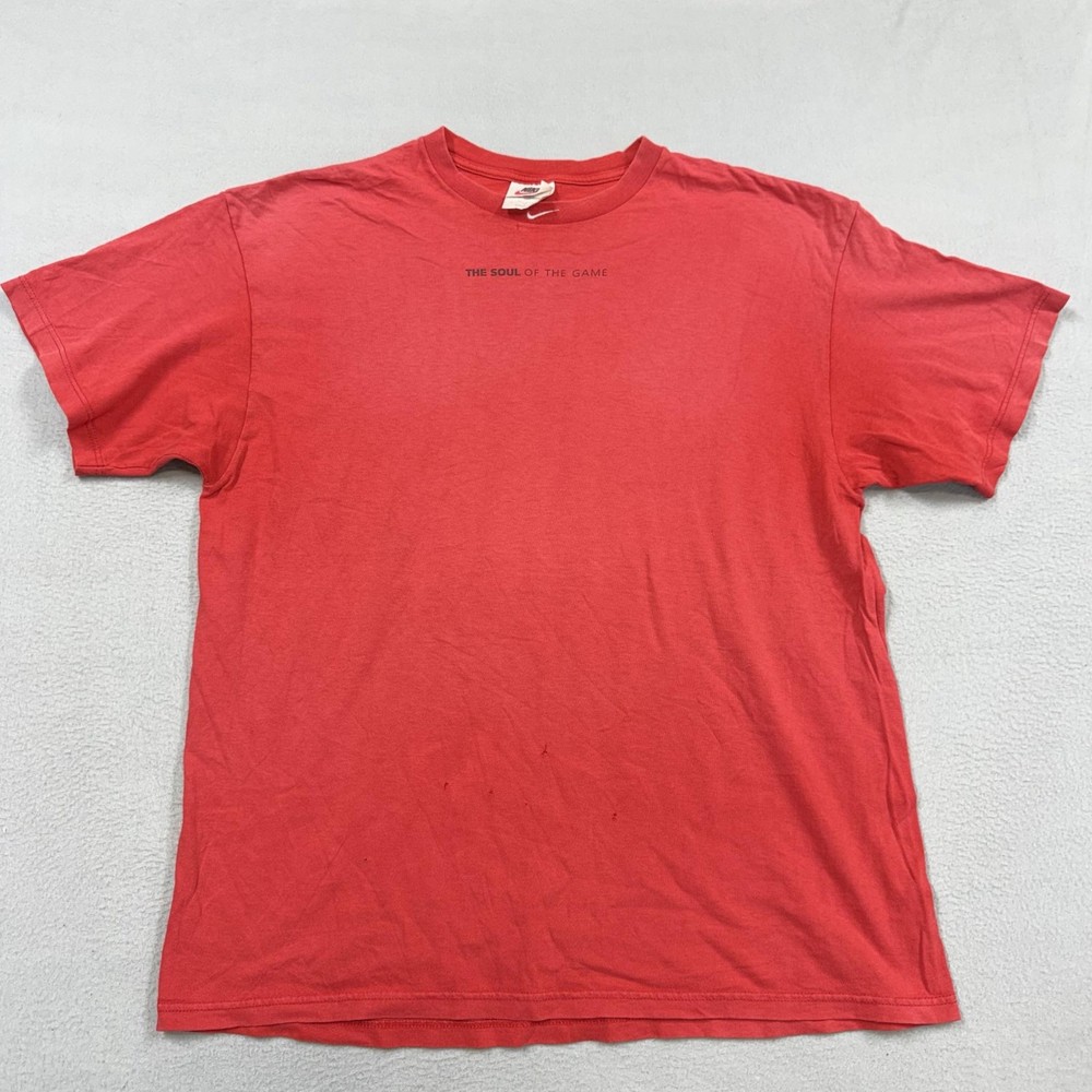 Vintage Nike Shirt Mens Large Red Basketball Court Graphic T-Shirt Tee USA 90s