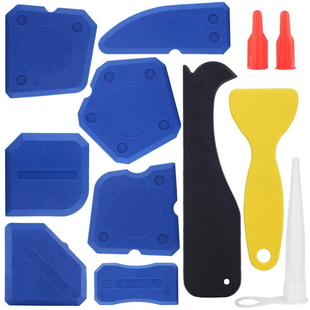 12-Piece Silicone Caulking Tool Kit for Sealant & Grout Finishing