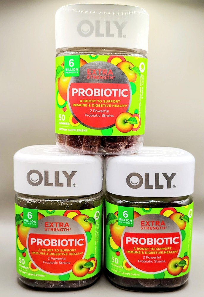 (3X) Pack: Olly Extra Strength Probiotic 50 Gummies Each Exp. 11/25