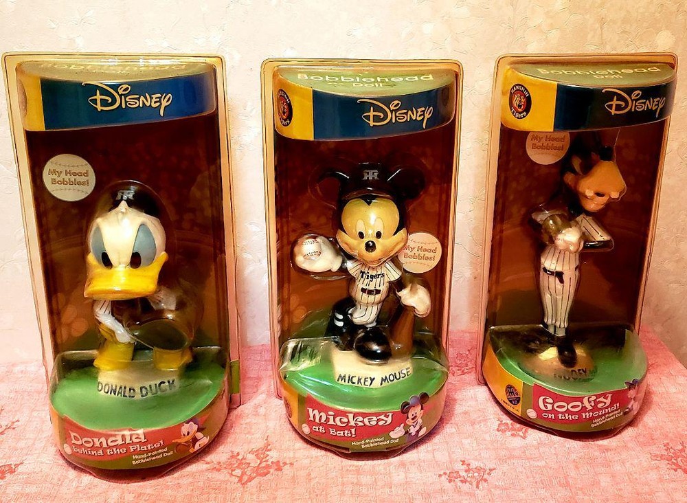 Hanshin Tigers Disney Bobblehead Doll Set of 3 #dd0f8d