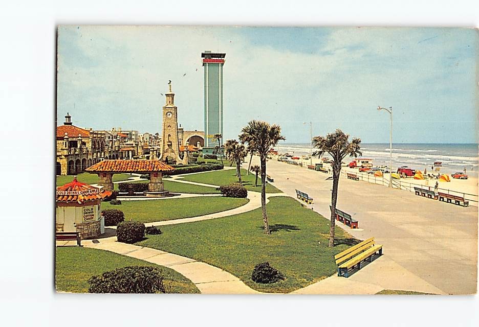 Postcard New Lookout Tower and Clock Daytona Beach Florida USA