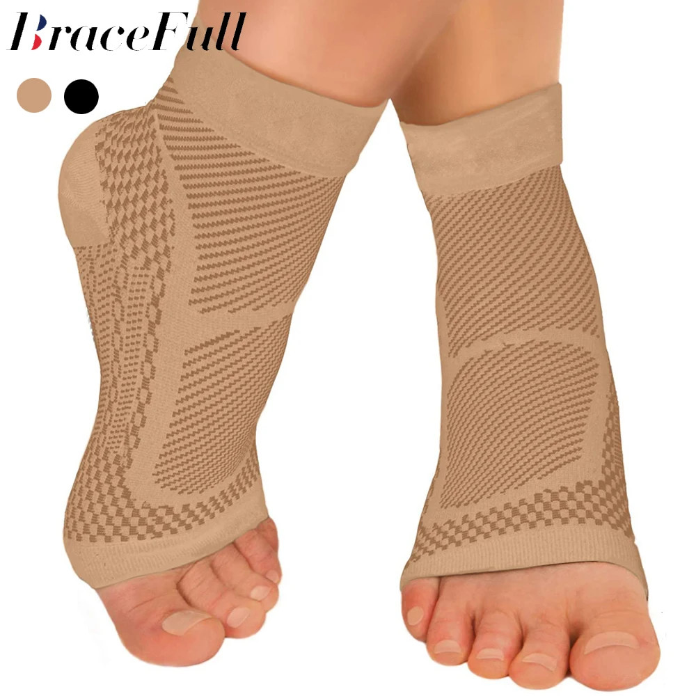 1Pair Sports Ankle Brace Compression Sleeve Plantar Fasciitis Sock for Achilles
