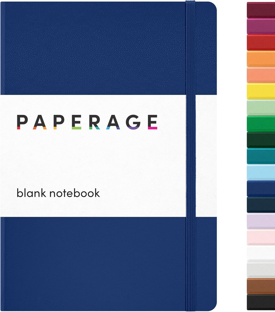 Royal Blue Blank Journal, 160 Pages, Medium 5.7