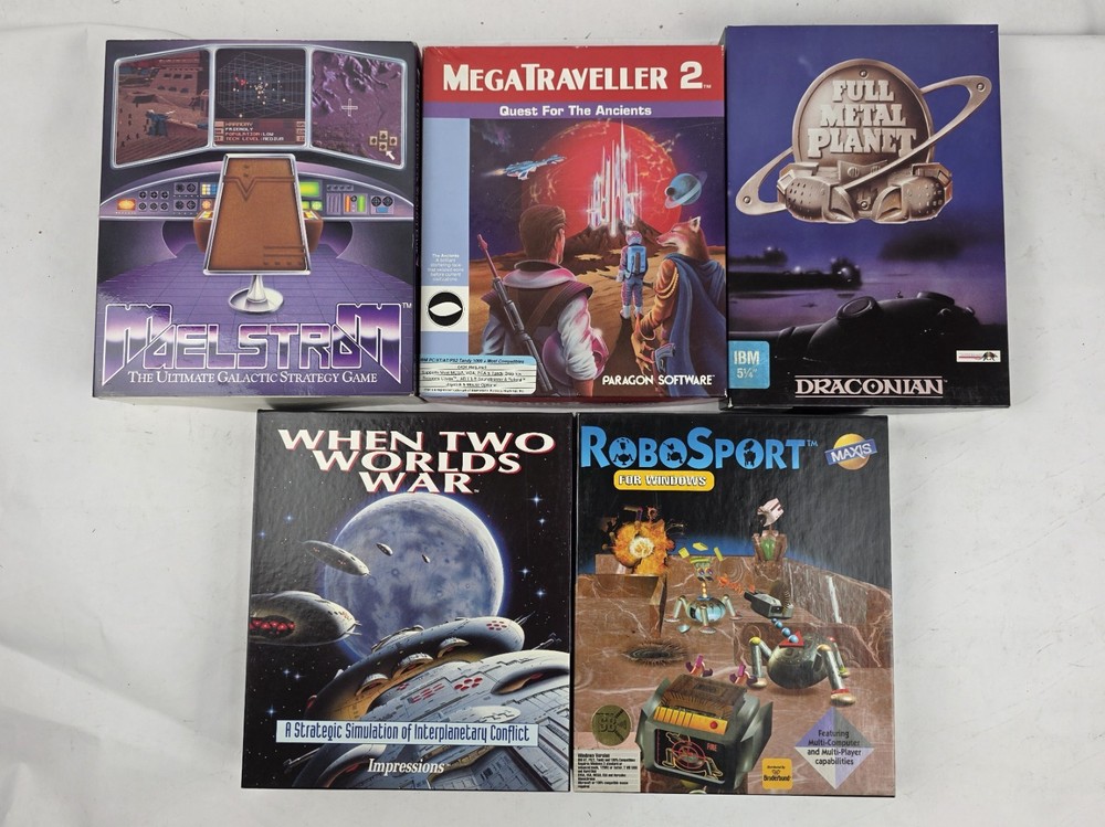 Vintage Space Strategy Software BIG BOX Game Lot 3.5