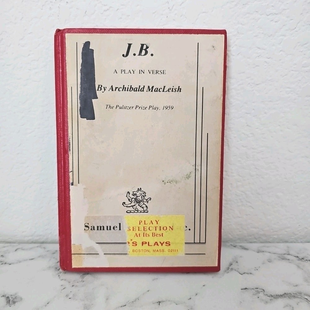 J.B. A Play in Verse by Archibald MacLeish 1959 Samuel French Vintage Book