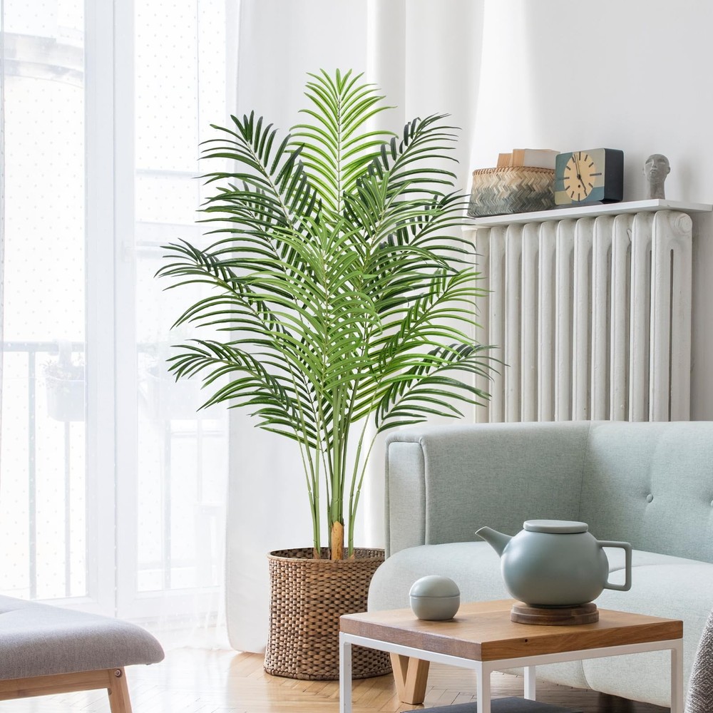 5ft Artificial Palm Tree Indoor Plant Tall Fake Tropical Paradise Palm Tree i...
