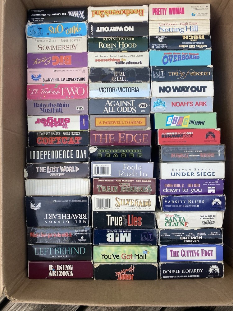 Lot Of 50 Mixed VHS tapes Movies (GOOD / VERY GOOD)