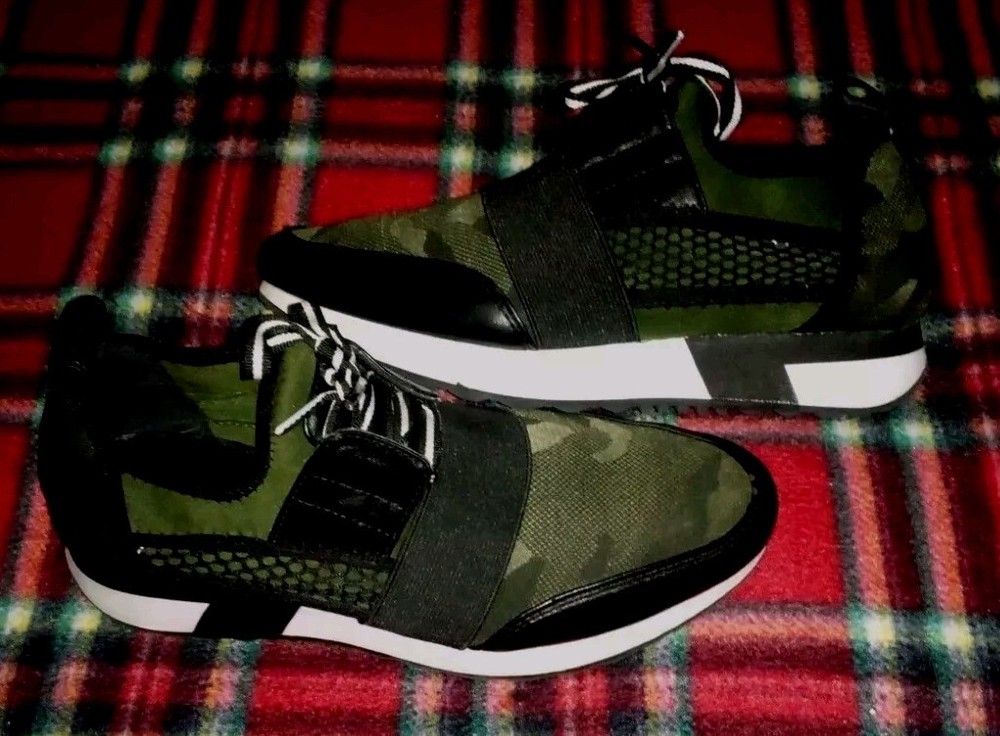 Steve Madden Shoes Womens Size 6.5 Arctic Black Camouflage Low Fashion Sneakers