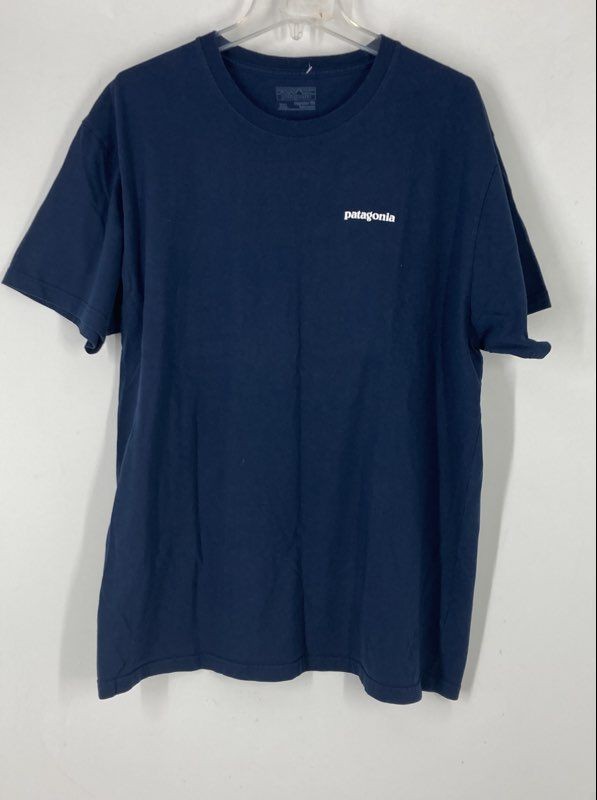 Patagonia Mens Navy Blue Cotton Short Sleeve Regular-Fit T-Shirt Size 2XL