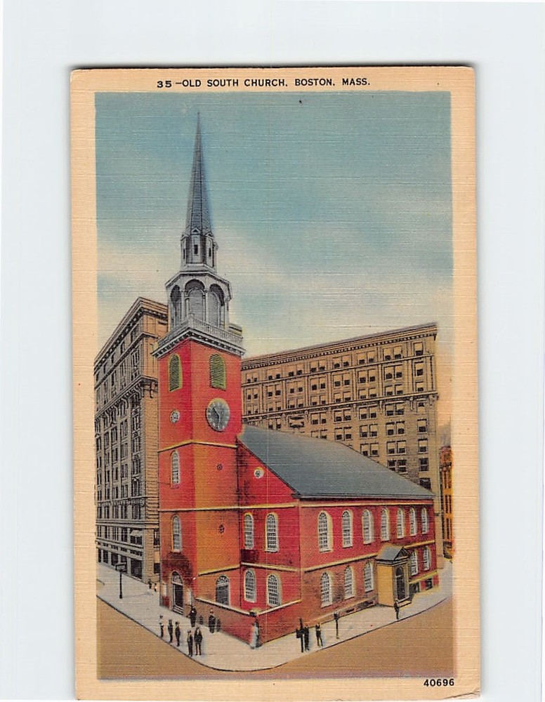 Postcard Old South Church Boston Massachusetts USA