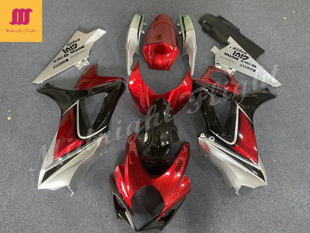 Red Silver Black Fairing Kit for Suzuki GSXR1000 K7 2007-2008 ABS Injection Body