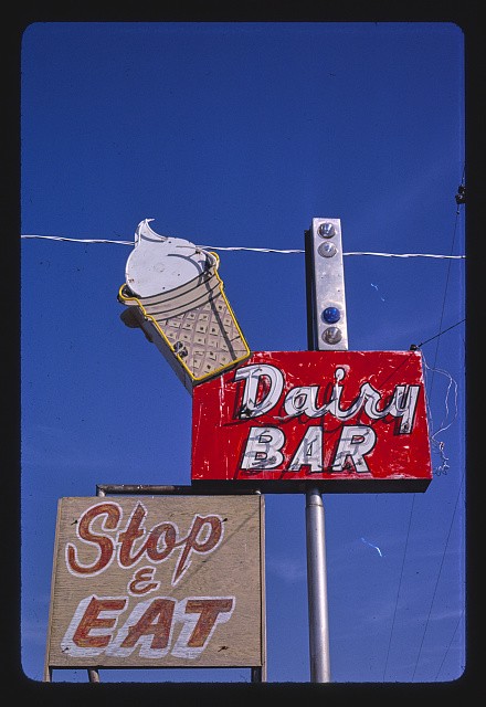 Photo:Vian Oklahoma Route 64 Dairy Bar Ice Cream Sign 1979
