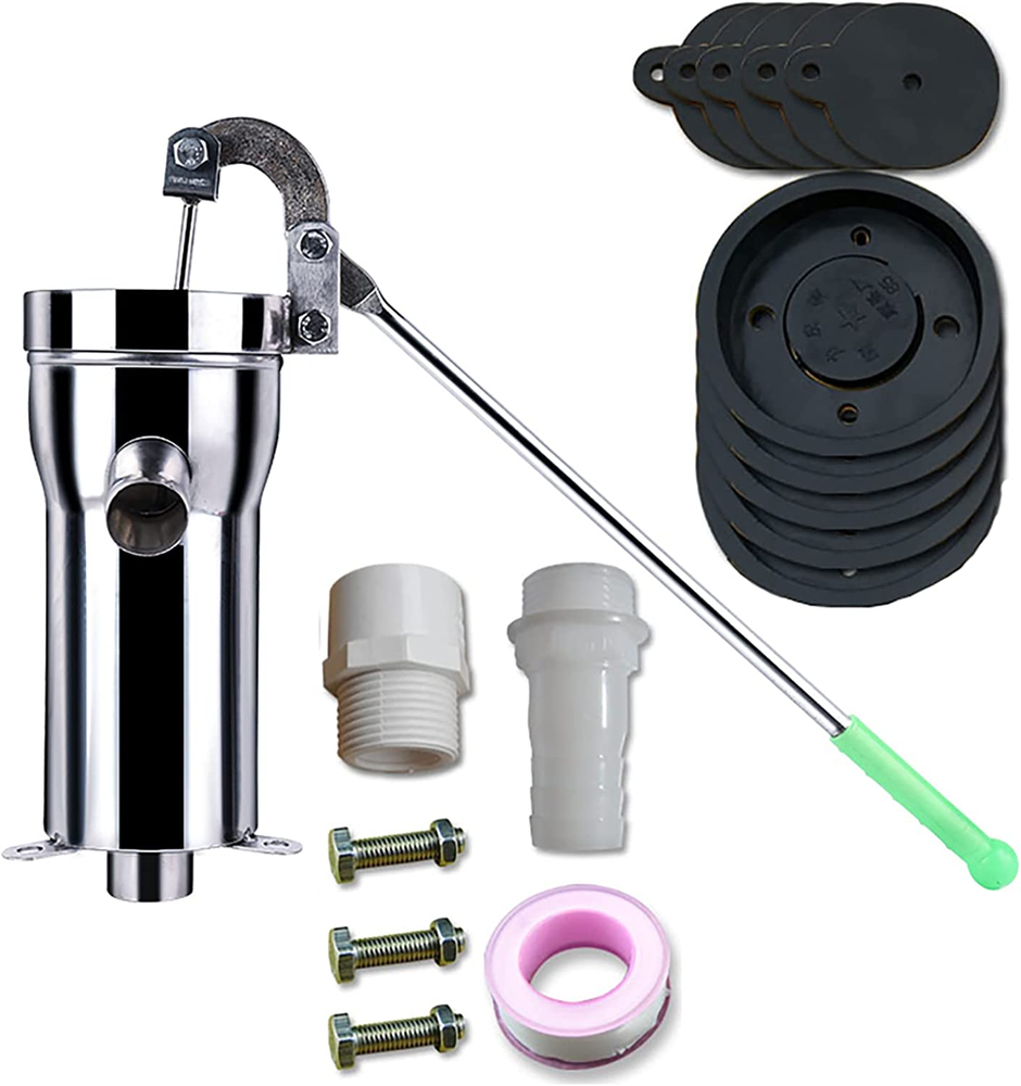 Manual Well Pump, Stainless Steel Hand Well Pump, Pitcher Pump for Well Water Su