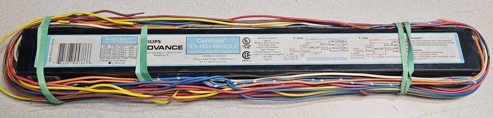 Philips Advance Centium Fluorescent Ballast Rev A #ICN-4S54-90C-2LS-G