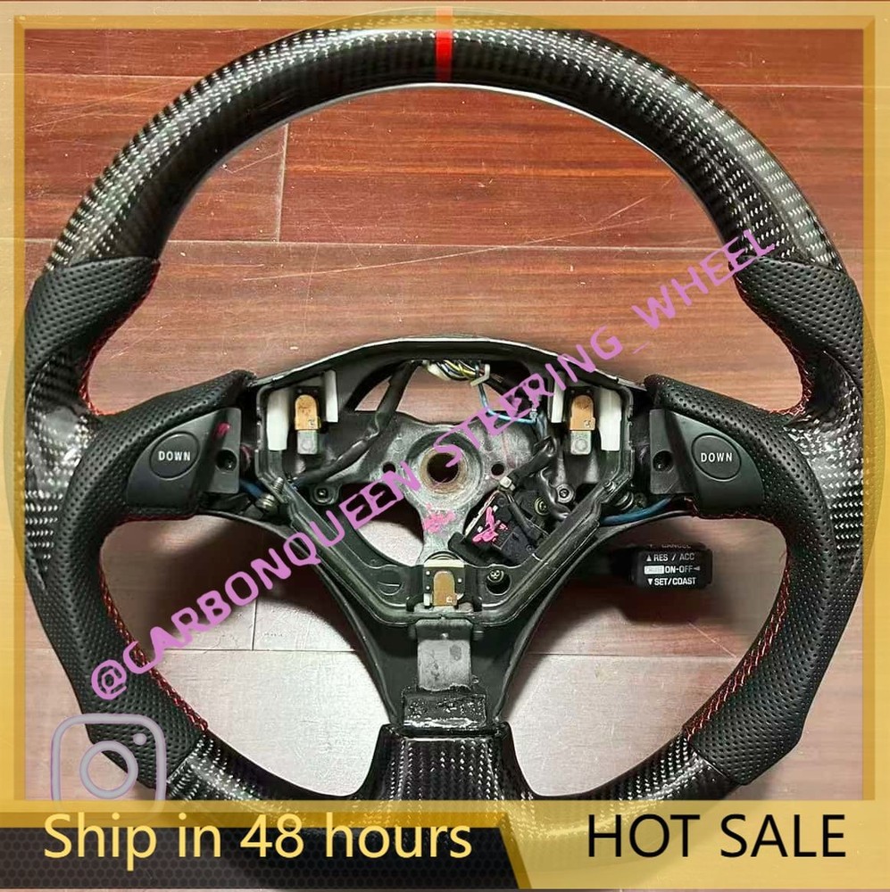 REAL  CARBON FIBER STEERING WHEEL FOR LEXUS IS300 2001-2005 years+buttons