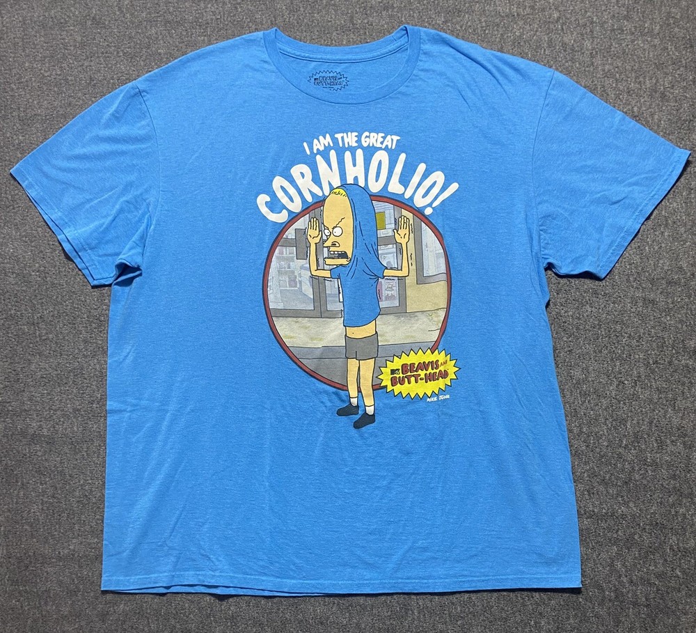 BEAVIS AND BUTTHEAD I AM THE GREAT CORNHOLIO T-SHIRT 90's MTV SIZE XXL