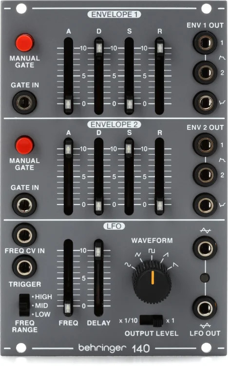 Behringer 140 Dual Envelope/LFO - Analog Dual Envelope/LFO Eurorack Module