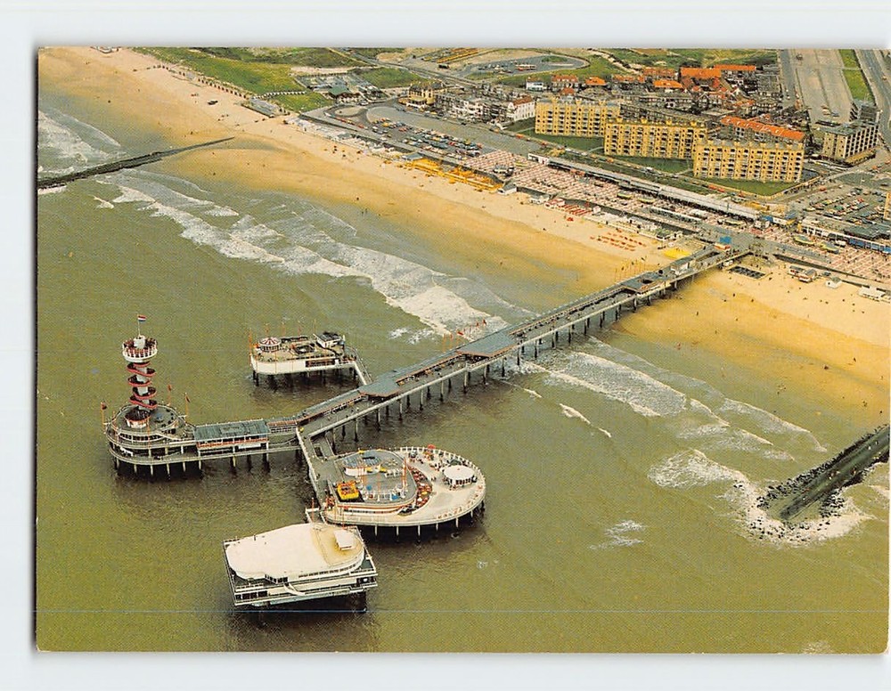 Postcard Luchtopname Pier Scheveningen The Hague Netherlands