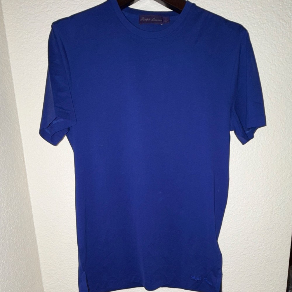 Ralph Lauren Purple Label Men’s Blue Cotton Jersey Crew Neck T-Shirt Size S