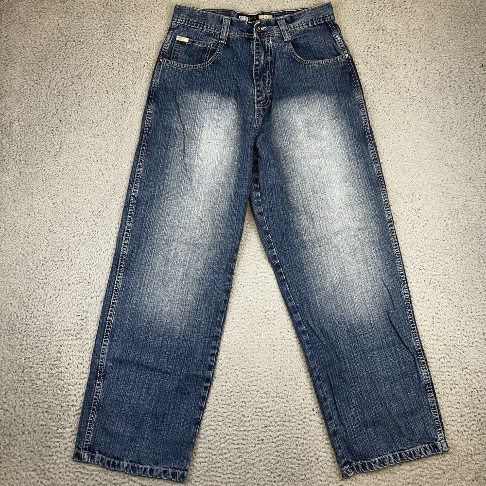 Vtg Southpole Jeans Mens 32 (30x30) Denim Baggy Loose Wide Leg Y2K Grunge Skate