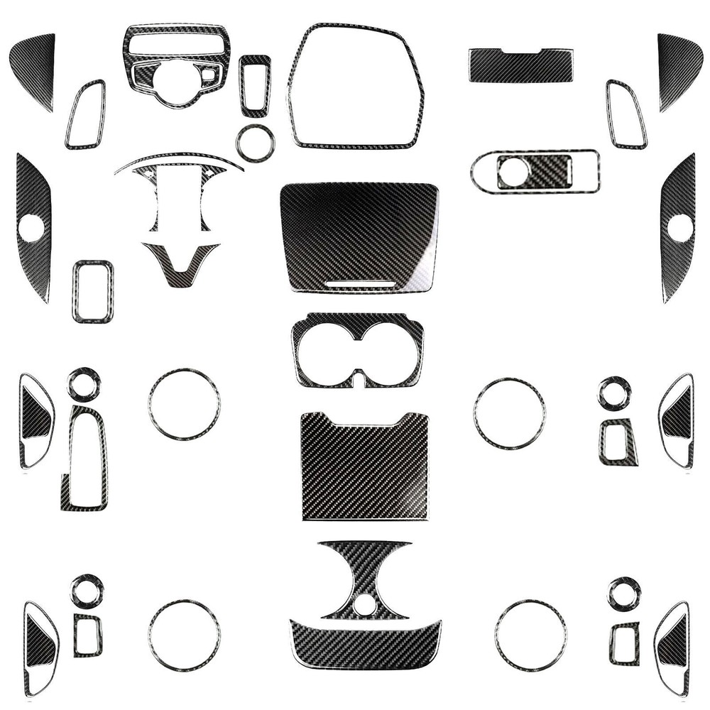 45Pcs Real Carbon Fiber Full Interior Trim Kits For Benz C Class W205 2015-2021