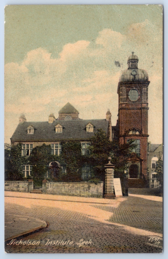 England UK Leek Staffordshire Nicholson Institute Knight Collection Postcard