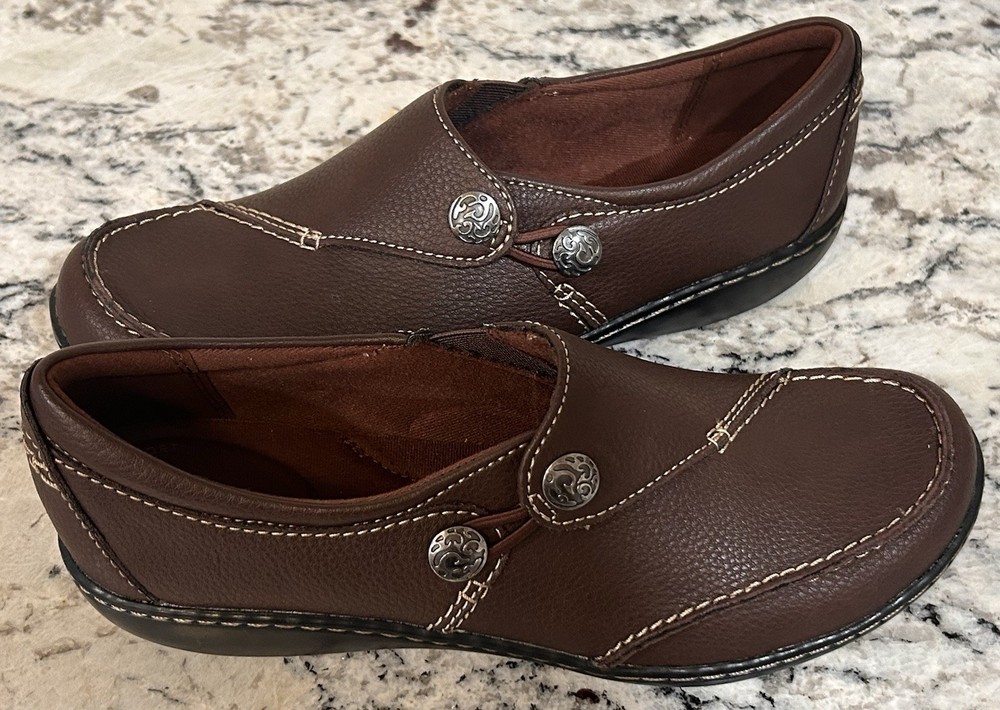 New Clarks Women's Ashland Lane Q Slip On Loafer 7 Narrow Comfort Work