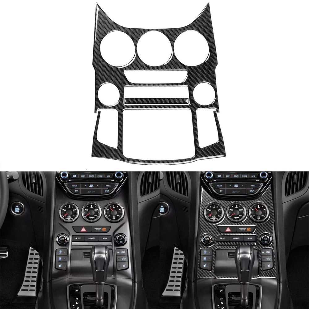 For Hyundai Genesis Coupe 2013-2016 Real Carbon Fiber Center Console Panel Cover