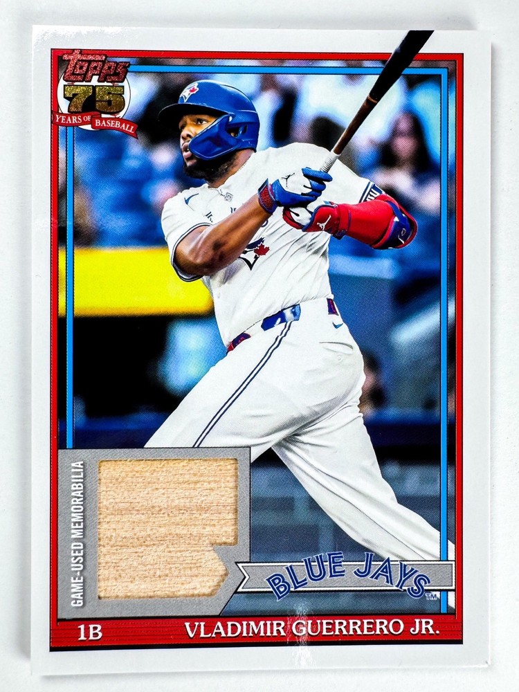 2026 Topps MLB Series 1 #91R-VG Vladimir Guerrero Jr Game Used Bat Relic Jays