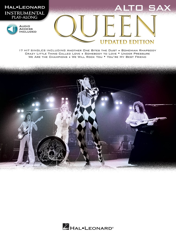 Queen Updated Edition Alto Sax Solo Sheet Music 17 Songs Play-Along Book & Audio