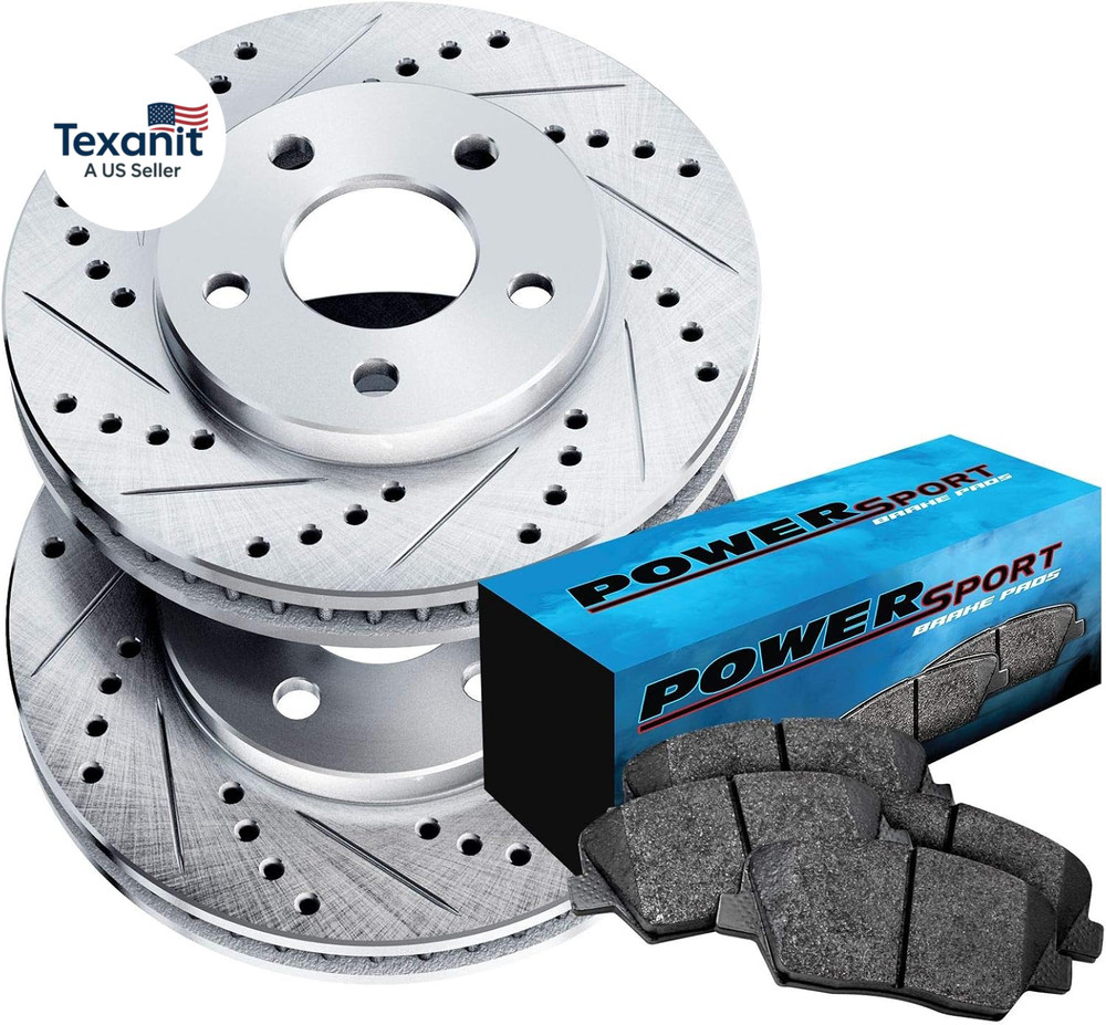 Powersport Rear Brakes and Rotors Kit |Rear Brake Pads| Brake Rotors and Pads| S