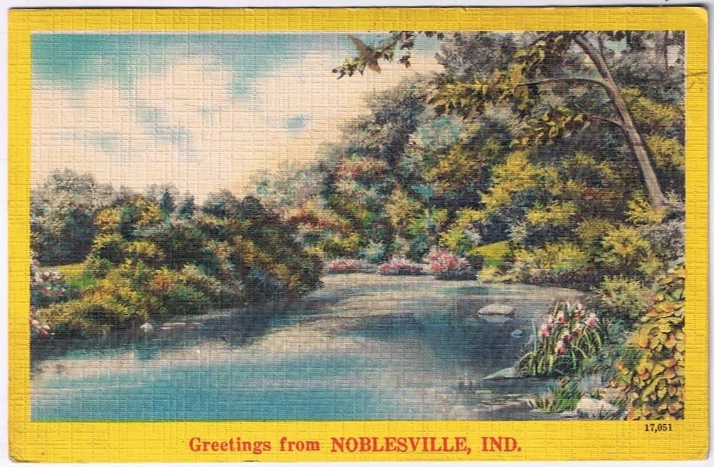 Postcard Greetings From Noblesville Indiana
