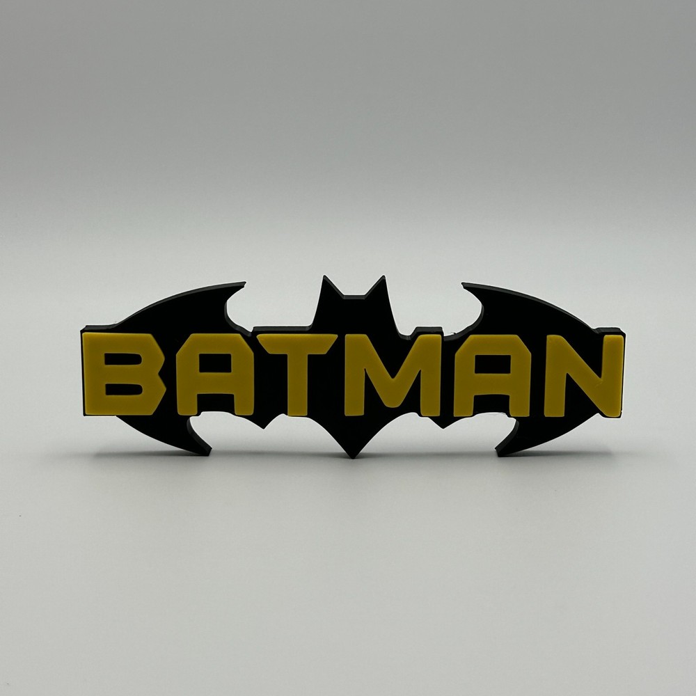 Batman DC Comics Logo 3D Printed Desk Decor – Superhero Collectible