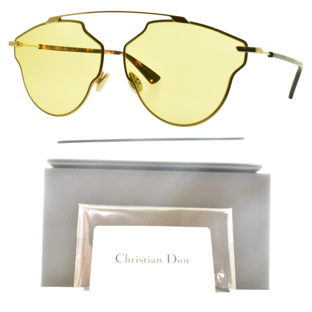 New Christian Dior So Real Pop Rose Gold Havana Pilot Full Rim Sunglasses