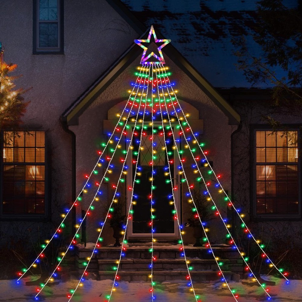 Christmas String Lights Outdoor Decoration 317 LED Star Fairy String Lights 8...